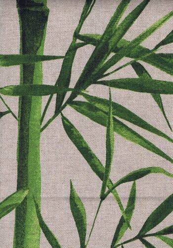 Naturfarbiger Dekostoff mit Bambus